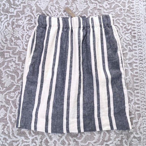 NWT J. Crew Pull-On 100% Linen Skirt - Picture 4 of 12